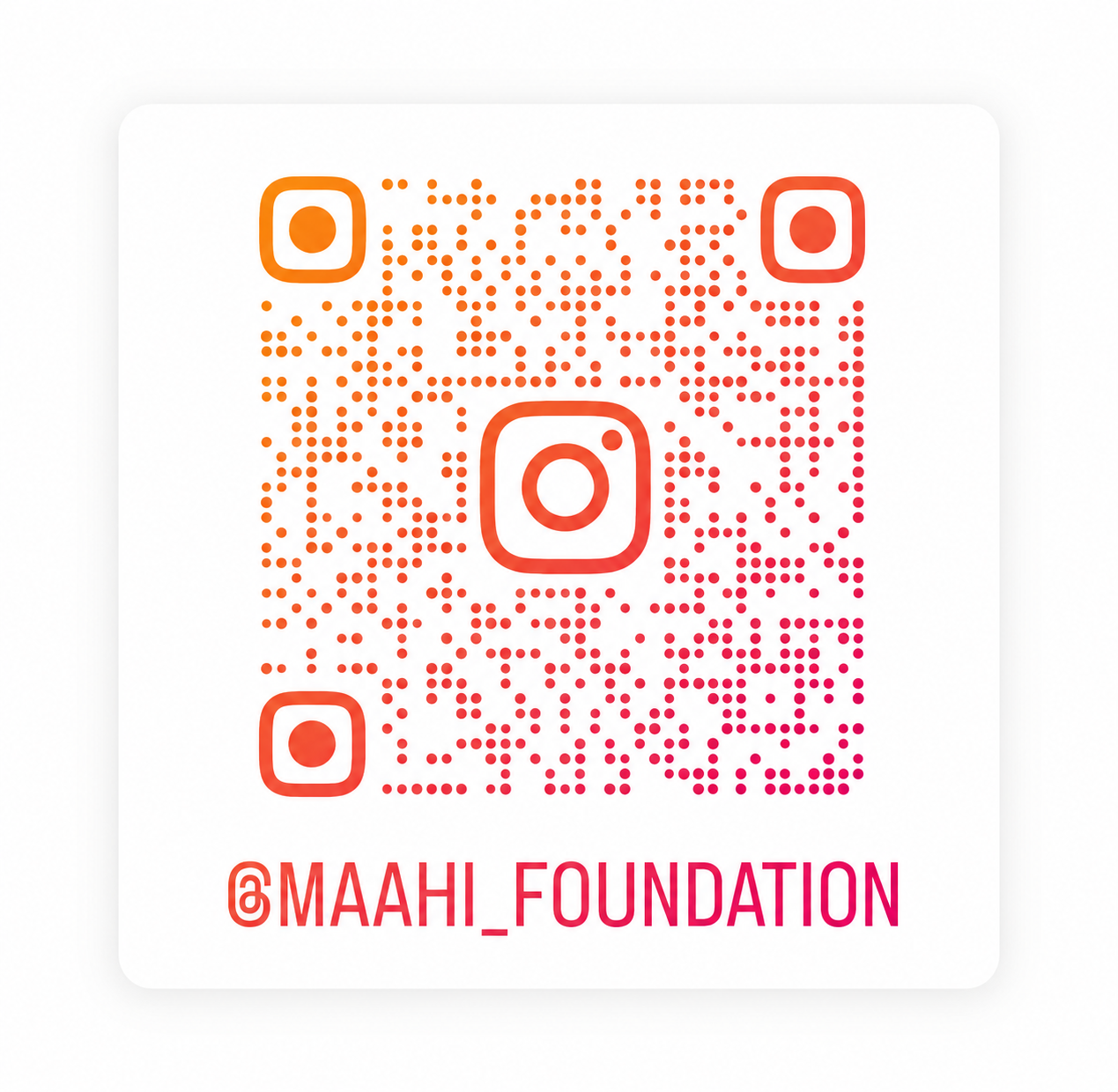 Instagram QR code for @maahi_foundation